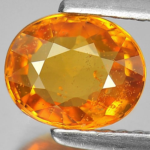 Natural Orange Sapphire 1.41 Ct. Oval Shape 7.2 x 5.9 Mm. Gemstone From Tanzania (1 of 3)