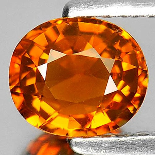 Natural Orange Tourmaline 0.89 Ct. VS Oval Shape 6.7 x 5.8 Mm. Gemstone Unheated From Nigeria (1 of 3)