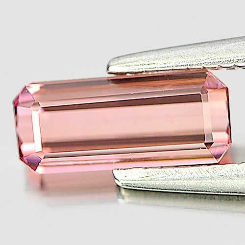 Natural Pink Tourmaline 0.74 Ct. Octagon Shape 8.3 x 3.5 Mm. Gemstone From Nigeria (1 of 3)