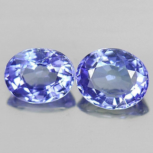 Natural Violetish Blue Tanzanite 1.32 Ct. 2 Pcs. Oval Shape 6 x 5 Mm. Gemstones From Tanzania: Product ID: 807005580 Product Name: Natural Tanzanite Weight: 1.32 CT. Size: 6 x 5 x 3 MM. Shape: Oval Color: Blue Clarity:VSI Luster: Very Good Gems Origin: Tanzania Treatment: Heated Crystal Structu