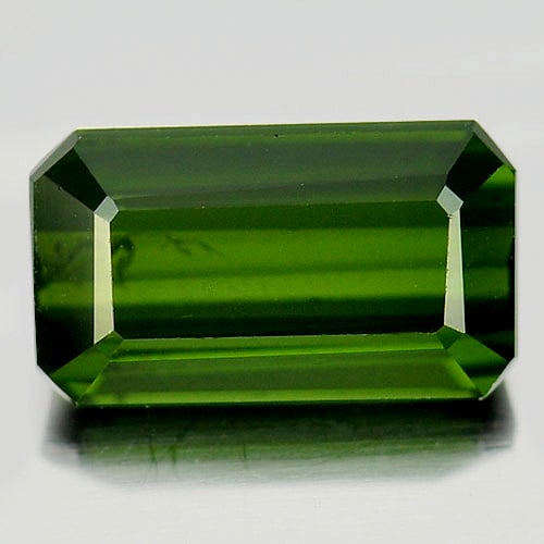 Natural Green Tourmaline 1.54 Ct. Octagon Shape 8.7 x 5 Mm. Gemstone Unheated From Nigeria (1 of 3)