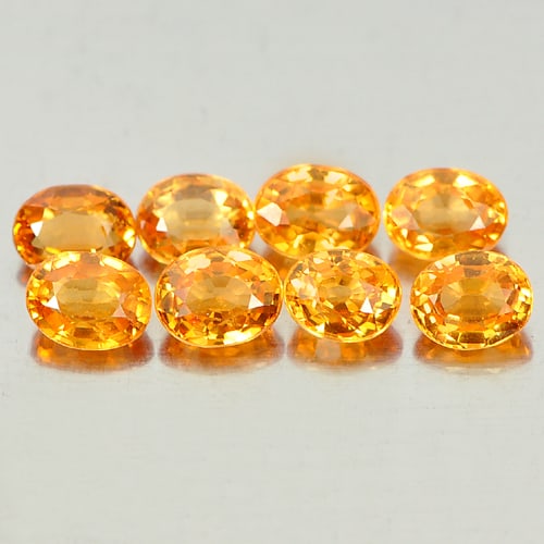 Natural Spessartine Garnet Orange 2.20 Ct. 8 Pcs. Oval Shape 3.9 x 3.1 Mm. Gemstone From Namibia (1 of 3)