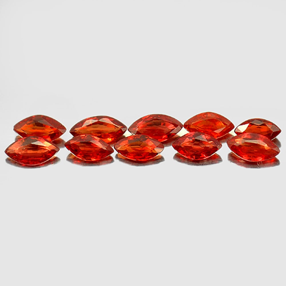 Natural Red Sapphire 1.63 Ct. 10 Pcs. Marquise Shape 4.7 x 2.4 Mm. Gemstones From Tanzania (1 of 3)