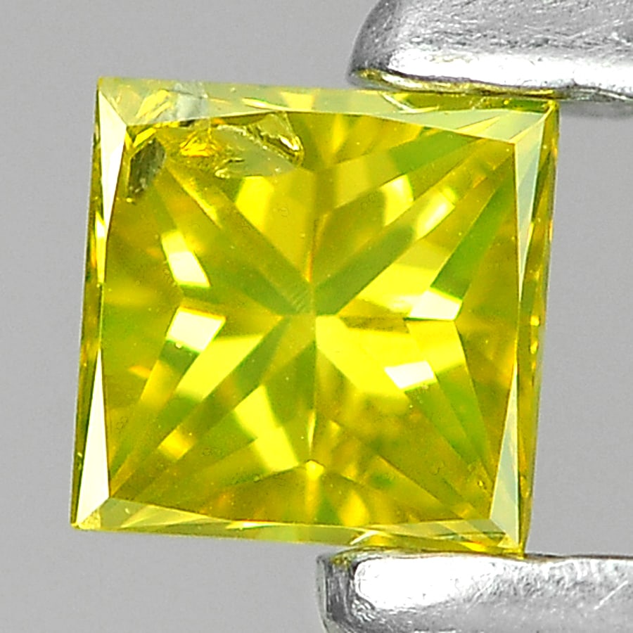 Natural Yellow Loose Diamond 0.11 Ct. Square Princess Cut 2.8 Mm. From Belgium: Product ID: 802104527 Product Name: Natural Enhanced Diamond Weight: 0.11 CT. Size: 2.8 x 2.7 x 1.8 MM. Shape: Square Princess Cut Color: Yellow Clarity:SI1 Luster: Scintillating Gems Origin: Belgium 