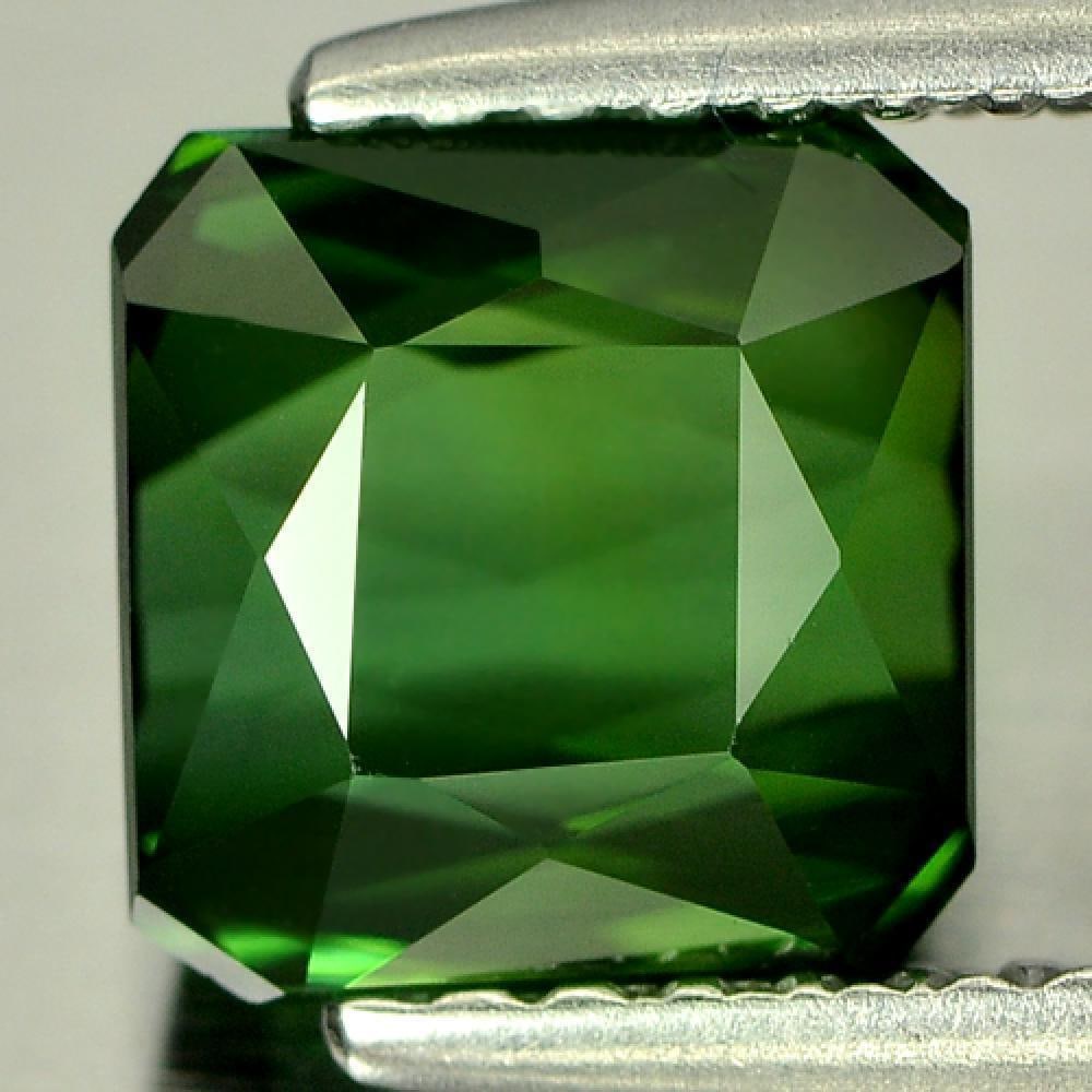 Natural Green Tourmaline 1.97 Ct. VVS Octagon Shape 7 x 6.9 Mm. Gemstone Unheated From Nigeria (1 of 3)