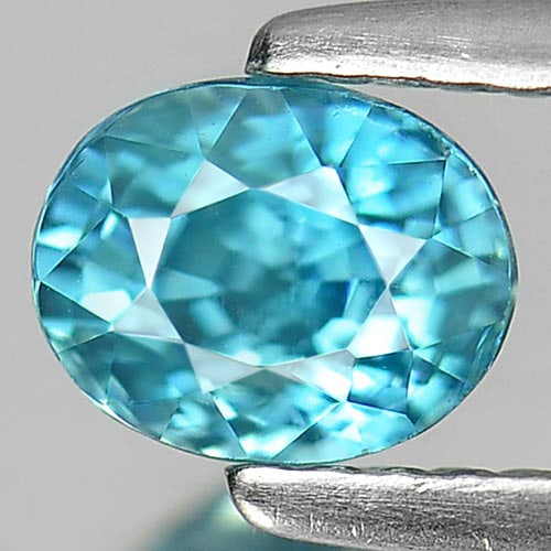 Natural Blue Zircon 1.43 Ct. Clean Oval Shape 6 x 4.8 Mm. Gemstone From Cambodia: Product ID: 807712838 Product Name: Natural Zircon Weight: 1.43 CT. Size: 6 x 4.8 x 4.8 MM. Shape: Oval Color: Blue Clarity:IF Luster: Good Gems Origin: Cambodia Treatment: Heated Crystal Structure: T