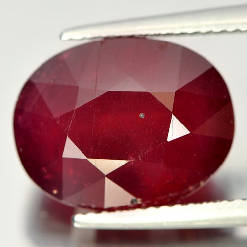 Natural Red Ruby 13.54 Ct. Oval Shape 14.3 x 11.1 Mm. Gemstone From Madagascar (1 of 3)