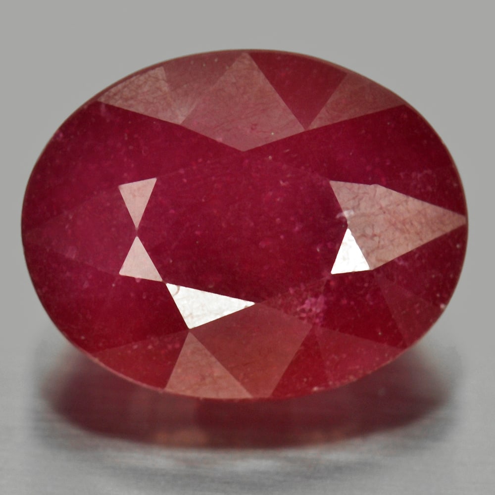Natural Red Ruby 4.13 Ct. Oval Shape 10 x 8 Mm. Gemstone From Madagascar (1 of 3)