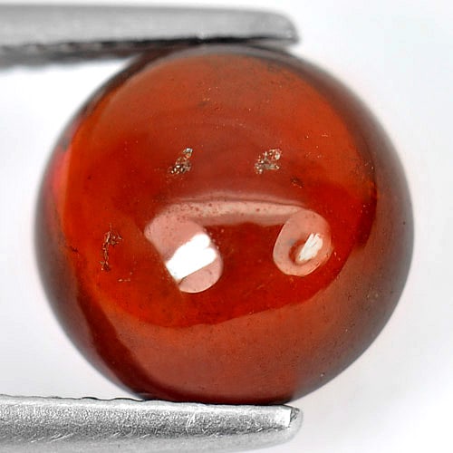 Natural Gem Orangish Red Hessonite Garnet 4.55 Ct. Round Shape 9.5 Mm. Gemstone From Nigeria (1 of 3)