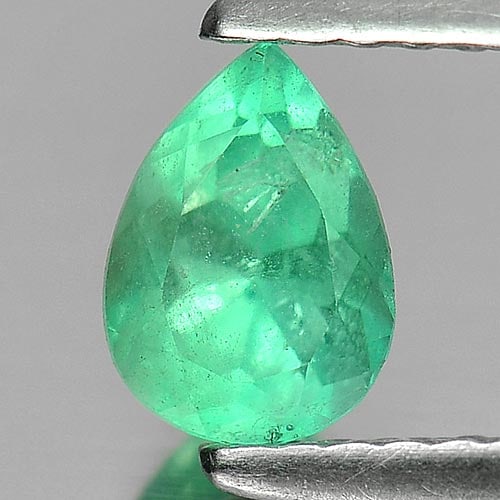 Natural Green Emerald 0.56 Ct. Pear Shape 6.5 x 4.7 Mm. Gemstone Unheated From Columbia: Product ID: 802403533 Product Name: Natural Emerald Weight: 0.56 CT. Size: 6.5 x 4.7 x 4 MM. Shape: Pear Color: Green Clarity:SI1 Luster: Good Gems Origin: Columbia Treatment: Unheated Crystal Structu