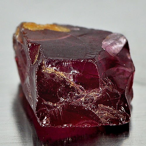 Natural Purplish Pink Rhodolite Garnet 5.82 Ct. Rough Shape 12.4 x 9.3 Mm. Gemstone From Madagascar (1 of 3)