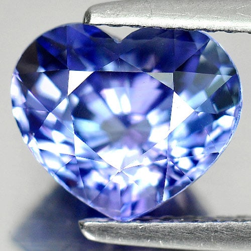 Violetish Blue Tanzanite 3.06 Ct. Clean Heart Shape 9.5 x 8.1 Mm. Natural Gemstone From Tanzania (1 of 3)