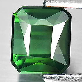 Natural Green Tourmaline 1.49 Ct. VVS Octagon Shape 6.6 x 5.7 Mm. Gemstone From Nigeria (1 of 3)