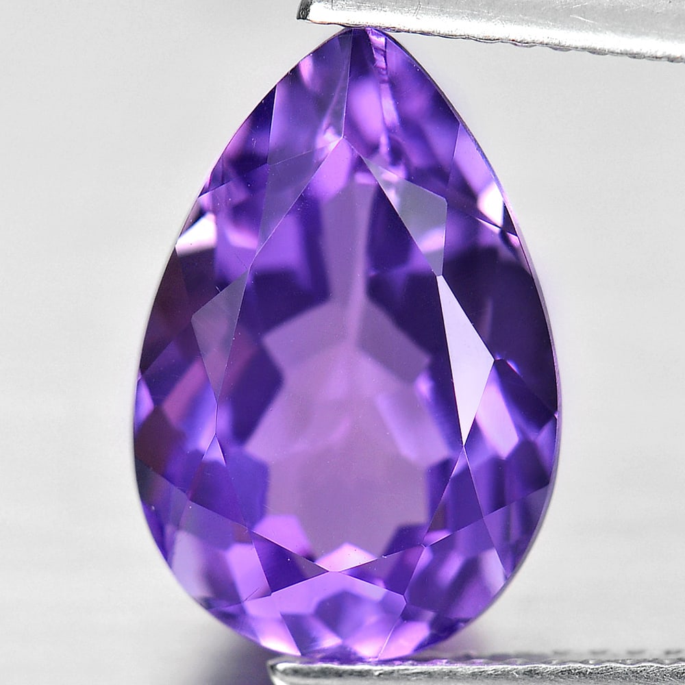 Natural Purple Amethyst 5.42 Ct. Clean Pear Shape 14.6 x 9.8 Mm. Gemstone From Brazil (1 of 3)