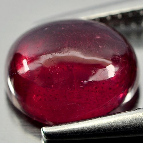Natural Red Ruby 1.65 Ct. Oval Cabochon Shape 7.3 x 6 Mm. Gemstone From Mozambique (1 of 3)