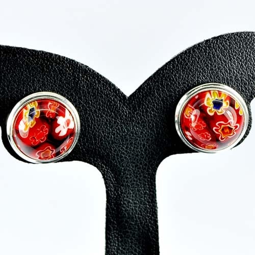 925 Sterling Silver Stud Earrings Jewelry Murano Lampwork Glass Art Beaded 4.23 G.: Product ID: 280220026 Product Name: Sterling Silver Earrings Product Type: 925 Sterling Silver Fine Jewelry Jewelry Weight: 4.23 Grams. Ring Size: 8 Resizable(Fee) Gemstones Color: Multi-Color Metal:
