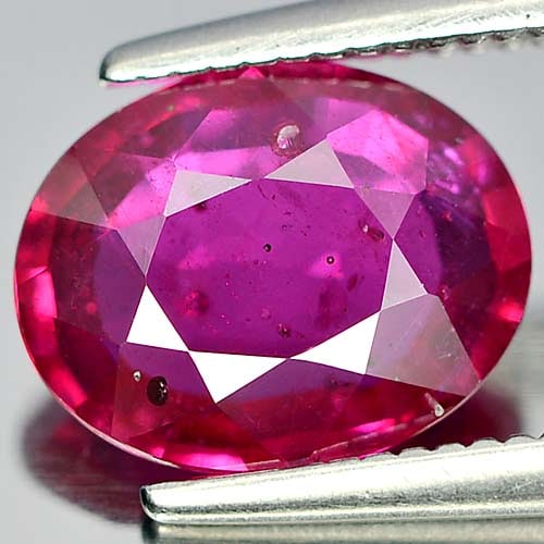 Natural Purplish Pink Ruby 1.92 Ct. Oval Shape 8.9 x 7 Mm Gemstone From Mozambique (1 of 3)