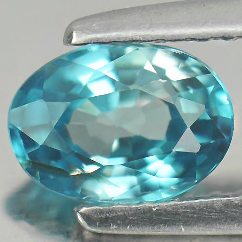 Natural Blue Zircon 1.23 Ct. Oval Shape 7.1 x 5.2 Mm. Gemstone From Cambodia: Product ID: 807721619 Product Name: Natural Zircon Weight: 1.23 CT. Size: 7.1 x 5.2 x 3.3 MM. Shape: Oval Color: Blue Clarity:VSI Luster: Good Gems Origin: Cambodia Treatment: Heated Crystal Structure