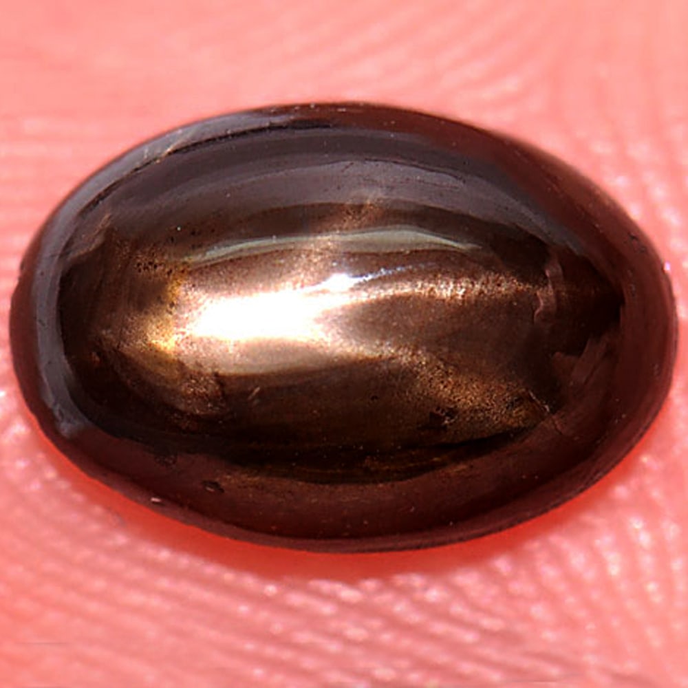 atural Black Star Sapphire 6 Rays 2.08 Ct. Oval Cabochon Shape 8.7 x 6 Mm. NGemstone: Product ID: 806153833 Product Name: Natural Star Sapphire Weight: 2.08 CT. Size: 8.7 x 6 x 3.8 MM. Shape: Oval Cabochon Color: Black Clarity:Opaque Luster: Good 6 Rays Star Gems Origin: Thailand Treat