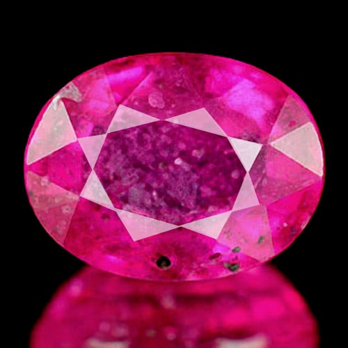 Natural Purplish Pink Ruby 1.97 Ct. Oval Shape 8.1 x 6.2 Mm Gemstone From Mozambique (1 of 3)