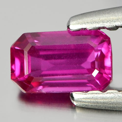Certified Unheated Natural Pinkish Red Ruby 0.32 Ct. Octagon Shape 4.81 x 2.90 Mm. Gemstone From (1 of 3)
