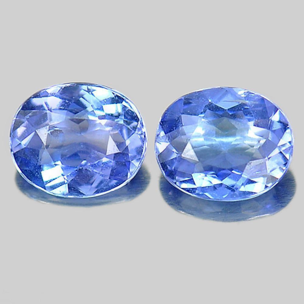 Natural Violetish Blue Tanzanite 1.20 Ct. 2 Pcs. Oval Shape 6.1 x 5.1 Mm. Gemstones From Tanzania: Product ID: 807006422 Product Name: Natural Tanzanite Weight: 1.20 CT. Size: 6.1 x 5.1 x 2.8 MM. Shape: Oval Color: Blue Clarity:SI1 Luster: Good Gems Origin: Tanzania Treatment: Heated Crystal Struct