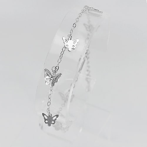 925 Sterling Silver Jewelry Bracelet Butterfly Length 7 Inch. 3.33 G.: Product ID: 280560052 Product Type: 925 Sterling Silver Fine Jewelry Jewelry Weight: 3.33 Grams. Gemstones Color: Silver Metal: Solid Silver 92.5%. Gemstone Detail: Average Range 3.18 - 3.34 Gram Per 