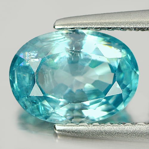Natural Blue Zircon 2.03 Ct. Oval Shape 8.7 x 6.3 Mm. Gemstone From Cambodia: Product ID: 807714913 Product Name: Natural Zircon Weight: 2.03 CT. Size: 8.7 x 6.3 x 3.7 MM. Shape: Oval Color: Blue Clarity:SI Luster: Good Gems Origin: Cambodia Treatment: Heated Crystal Structure: