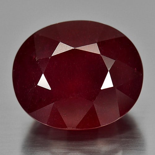 Natural Purplish Red Ruby 10.55 Ct. Oval Shape 13 x 11 Mm. Gemstone From Madagascar (1 of 3)