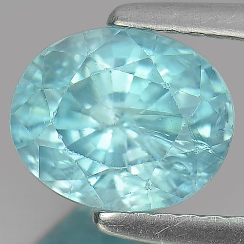 Natural Blue Zircon 2.63 Ct. Oval Shape 7.8 x 6.4 Mm Gemstone From Cambodia: Product ID: 807720824 Product Name: Natural Zircon Weight: 2.63 CT. Size: 7.8 x 6.4 x 5.5 MM. Shape: Oval Color: Blue Clarity:SI Luster: Good Gems Origin: Cambodia Treatment: Heated Crystal Structure: