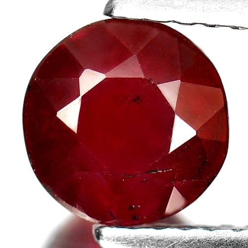 Natural Pinkish Red Ruby 2.21 Ct. Round Shape 6.9 Mm Gemstone From Madagascar (1 of 3)