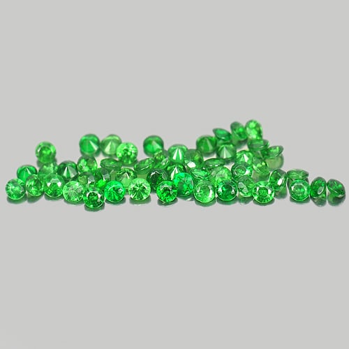 Natural Green Tsavorite Garnet 1.18 Ct. 50 Pcs. Round Diamond Cut 1.6 Mm. Gemstones From Tanzania: Product ID: 803002529 Product Name: Natural Tsavorite Weight: 1.18 CT. Size: 1.6 x 1.6 x 1 MM. Shape: Round Diamond Cut Color: Green Clarity:VVS - VSI Luster: Very Good Gems Origin: Tanzania Treatment