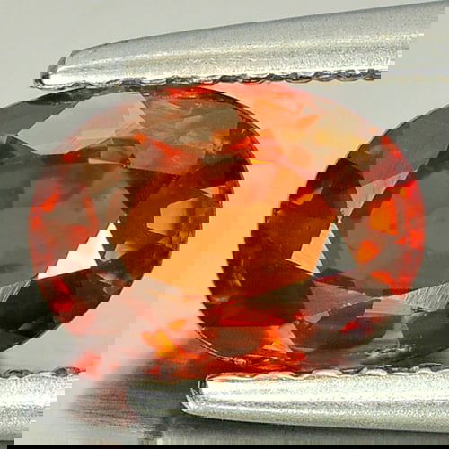 Natural Red Orange Spessartine Garnet 1.20 Ct. Oval Shape 7 x 5.3 Mm Gemstone From Nigeria (1 of 3)