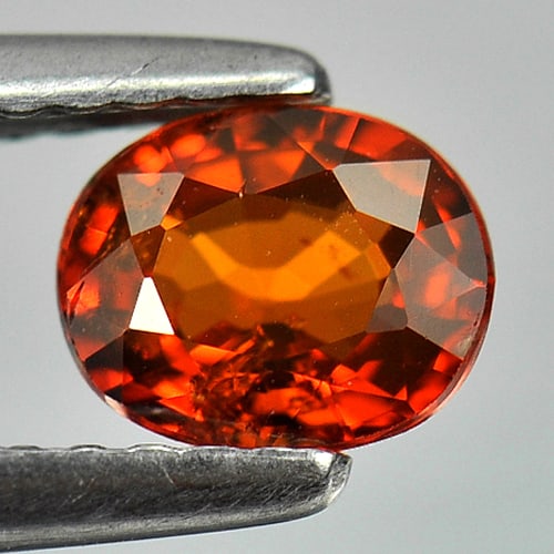 Natural Red Orange Spessartine Garnet 0.83 Ct. Oval Shape 6 x 4.9 Mm Gemstone From Nigeria (1 of 3)