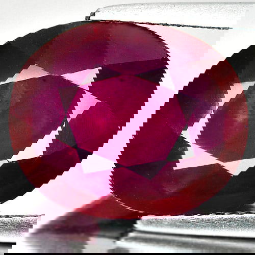 Natural Purplish Red Ruby 8.94 Ct. Oval Shape 14 x 11.5 Mm. Gemstone From Mozambique (1 of 3)