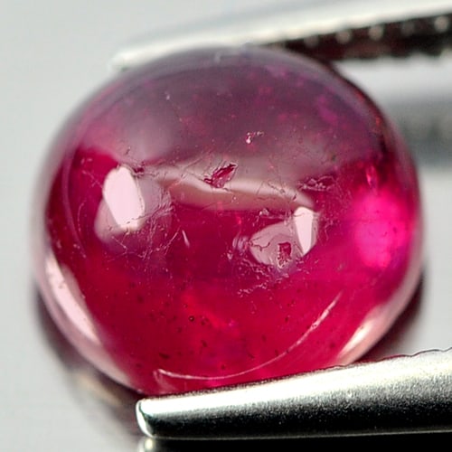 Natural Red Ruby 2.02 Ct. Oval Cabochon Shape 7.2 x 7 Mm. Gemstone From Mozambique (1 of 3)