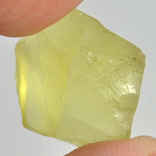 Natural Yellow Quartz 18.05 Ct. Rough Size 18 x 14.3 Mm. Gemstone From Brazil (1 of 3)