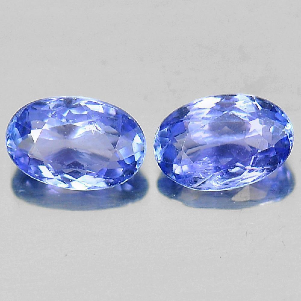Natural Blue Tanzanite 1.11 Ct. 2 Pcs. Oval Shape 6 x 4 x 2.8 Mm. Gemstones From Tanzania: Product ID: 807003788 Product Name: Natural Tanzanite Weight: 1.11 CT. Size: 6 x 4 x 2.8 MM. Shape: Oval Color: Blue Clarity:VSI Luster: Very Good Gems Origin: Tanzania Treatment: Heated Crystal Struc
