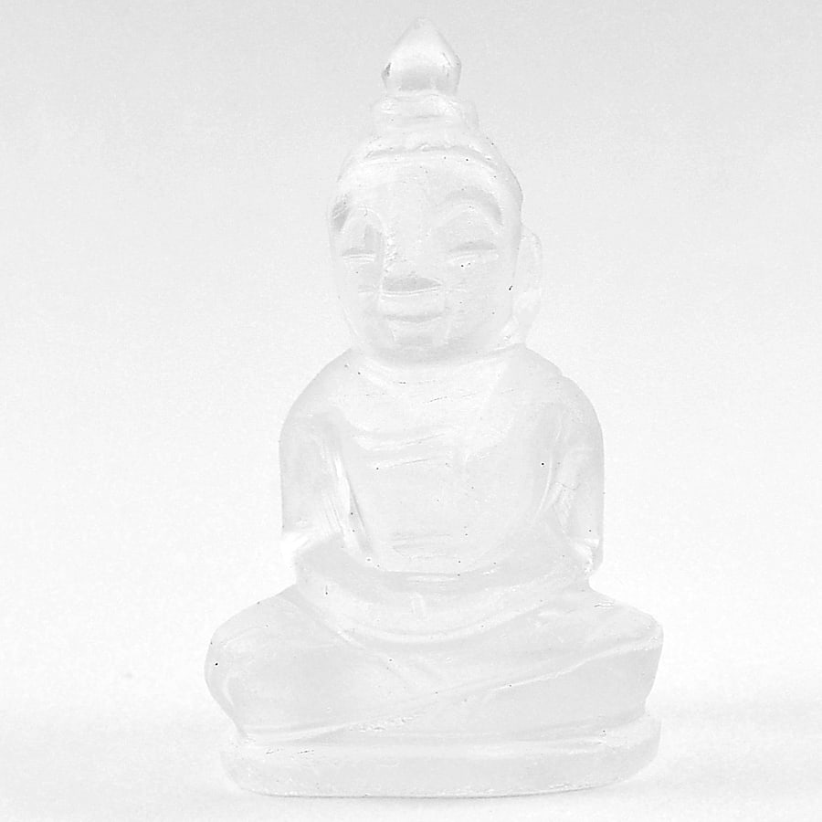 Natural White Quartz 53.55 Ct. Buddha Carving Size 37 x 21 Mm. Unheated Gemstone: Product ID: 815501883 Product Name: Natural Quartz Weight: 53.55 CT. Size: 37 x 21 x 16 MM. Shape: Buddha Carving Color: White Clarity:Semi - Transparent Luster: Good Gems Origin: Thailand Treatment: 