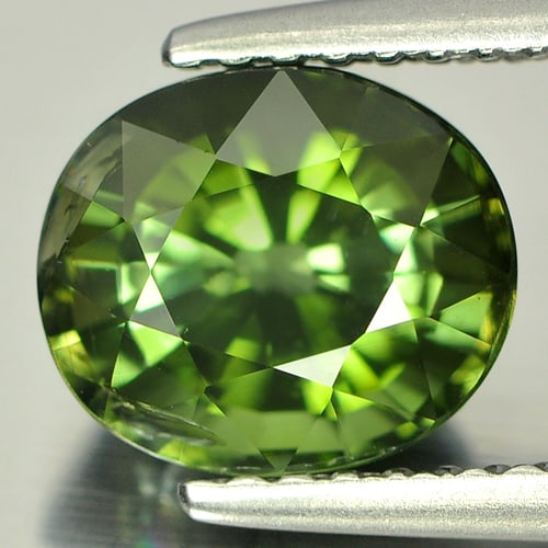 Natural Green Tourmaline 2.10 Ct. Oval Shape 8.1 x 7 Mm. Unheated Gemstone From Nigeria (1 of 3)