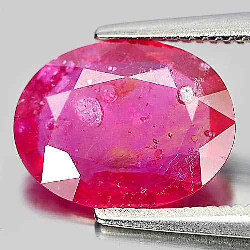 Natural Purplish Pink Ruby 2.16 Ct. Oval Shape 9.9 x 7.6 Mm Gemstone From Mozambique (1 of 3)