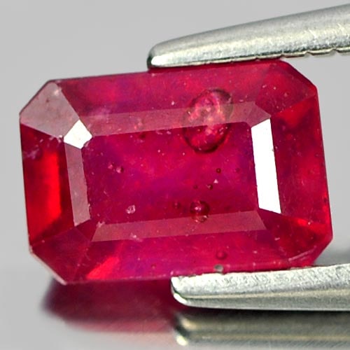 Natural Purplish Red Ruby 1.51 Ct. Octagon Shape 7 x 5 Mm Gemstone From Madagascar (1 of 3)