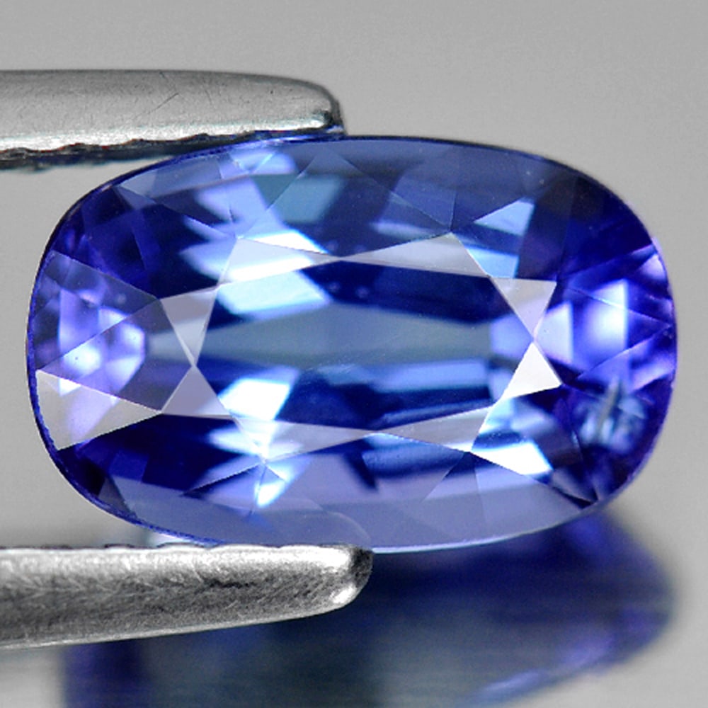 Natural Violetish Blue Tanzanite 1.68 Ct. Clean Oval Shape 8.3 x 5 Mm. Gemstone From Tanzania (1 of 3)
