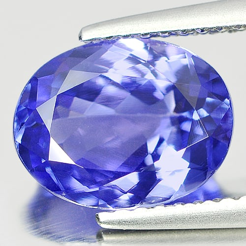 Natural Violetish Blue Tanzanite 2.38 Ct. VVS Oval Shape 9.8 x 7.5 Mm Gemstone From Tanzania (1 of 3)