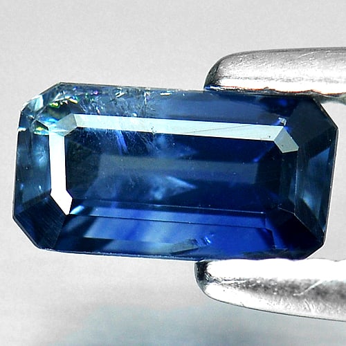 Natural Blue Sapphire 0.68 Ct. Octagon Shape 6.6 x 3.5 Mm Gemstone From Thailand (1 of 3)
