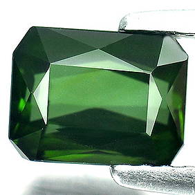 Natural Green Tourmaline 1.49 Ct VVS Octagon Shape 7 x 5.4 Mm. Gemstone Unheated From Nigeria (1 of 3)