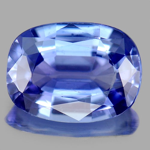 Natural Violetish Blue Tanzanite 1.21 Ct. VVS Cushion Shape 8 x 6 Mm. Gemstone From Tanzania: Product ID: 807009254 Product Name: Natural Tanzanite Weight: 1.21 CT. Size: 8 x 6 x 3.2 MM. Shape: Cushion Color: Violetish Blue Clarity:VVS Luster: Very Good Gems Origin: Tanzania Treatment: Heated 