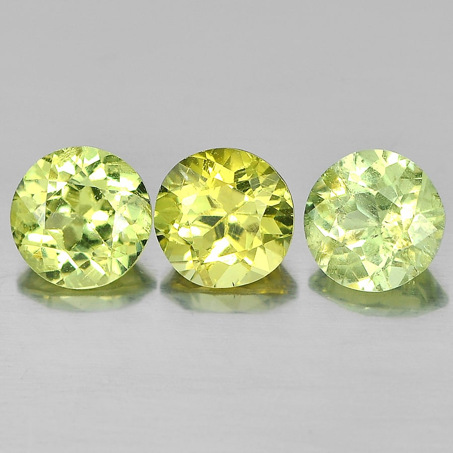 Natural Greenish Yellow Mali Garnet 1.67 Ct. 3 Pcs. Round Shape 5 Mm. Gemstone From Madagascar: Product ID: 802936108 Product Name: Natural Mali Garnet Weight: 1.67 CT. Size: 5 x 3 MM. Shape: Round Color: Yellow Clarity:SI1 Luster: Good Gems Origin: Madagascar Treatment: Unheated Crystal Structu