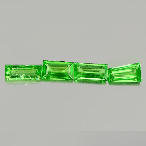 Natural Green Tsavorite Garnet 1.31 Ct. Mix Shape 4 Pcs. Gemstone From Tanzania: Product ID: 803000918 Product Name: Natural Tsavorite Weight: 1.31 CT. Size: 5.4 x 2.8 x 1.8 MM. Shape: Mix Shape Color: Green Clarity:VSI Luster: Good Gems Origin: Tanzania Treatment: Unheated Crysta