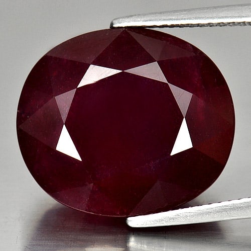 Natural Purplish Red Ruby 26.75  Ct. Oval Shape 18.4 x 16.1 Mm. Gemstone From Madagascar (1 of 3)
